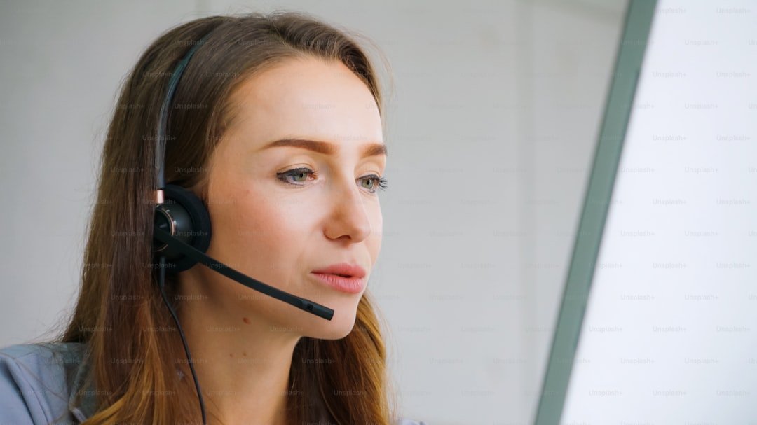 Travel assistance specialist helping a customer